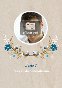 Biglietto fiorito da personalizzare