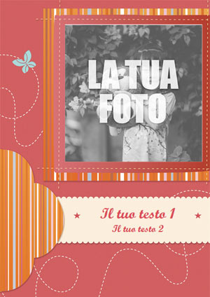 Cartolina rosa da personalizzare
