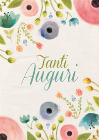 Biglietto di auguri fiorito