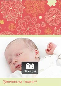 Partecipazione bimba con fiori