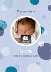 Partecipazione bimbo celeste e azzurro