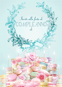Invito con macarons