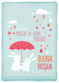 Una pioggia di uova e di auguri