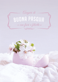 Buona Pasqua con fiori e felicità